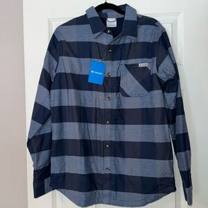 Columbia Plaid fleece lined button down NWT
